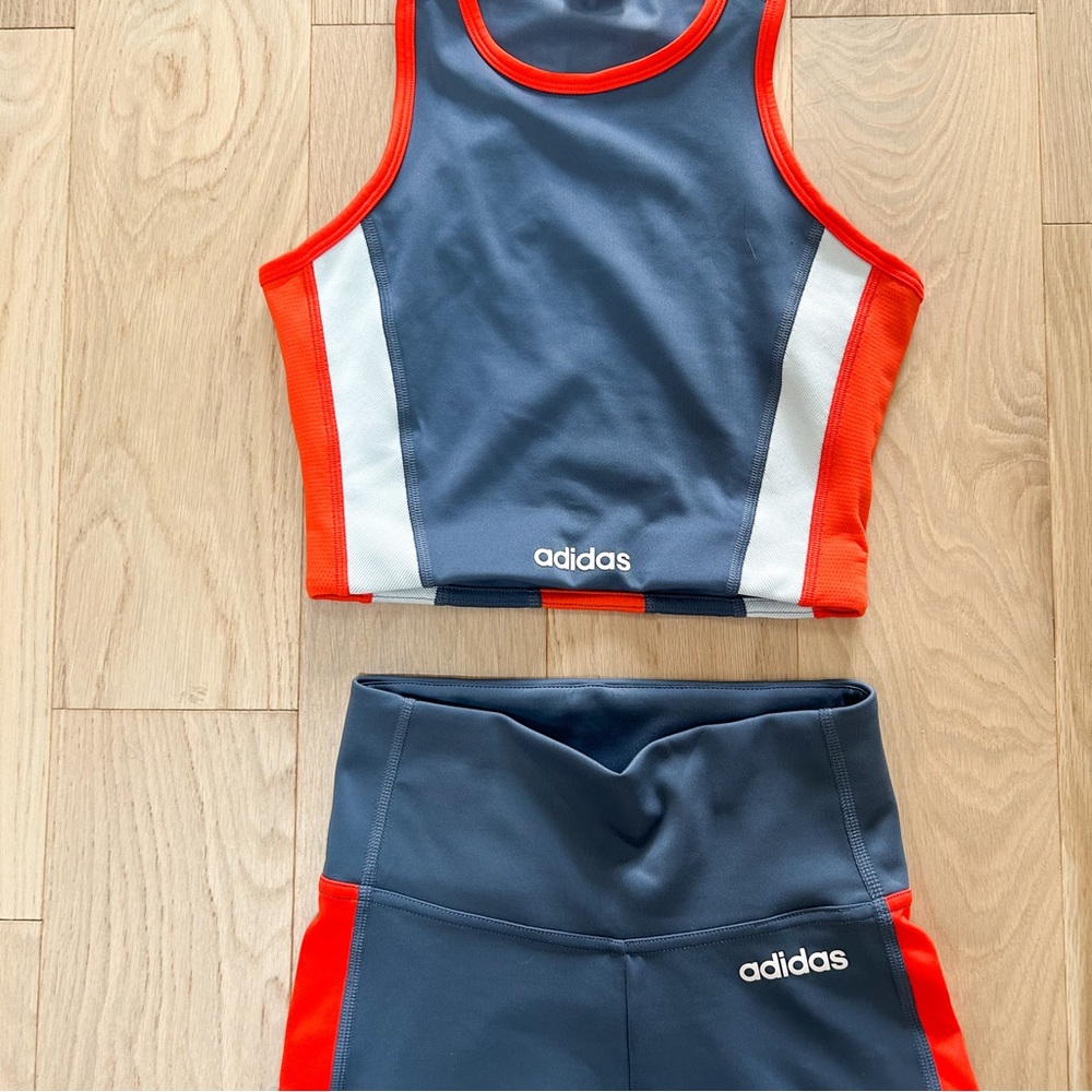 Adidas Climalite Workout Leggings and Bra Top Gym Set • Size XS